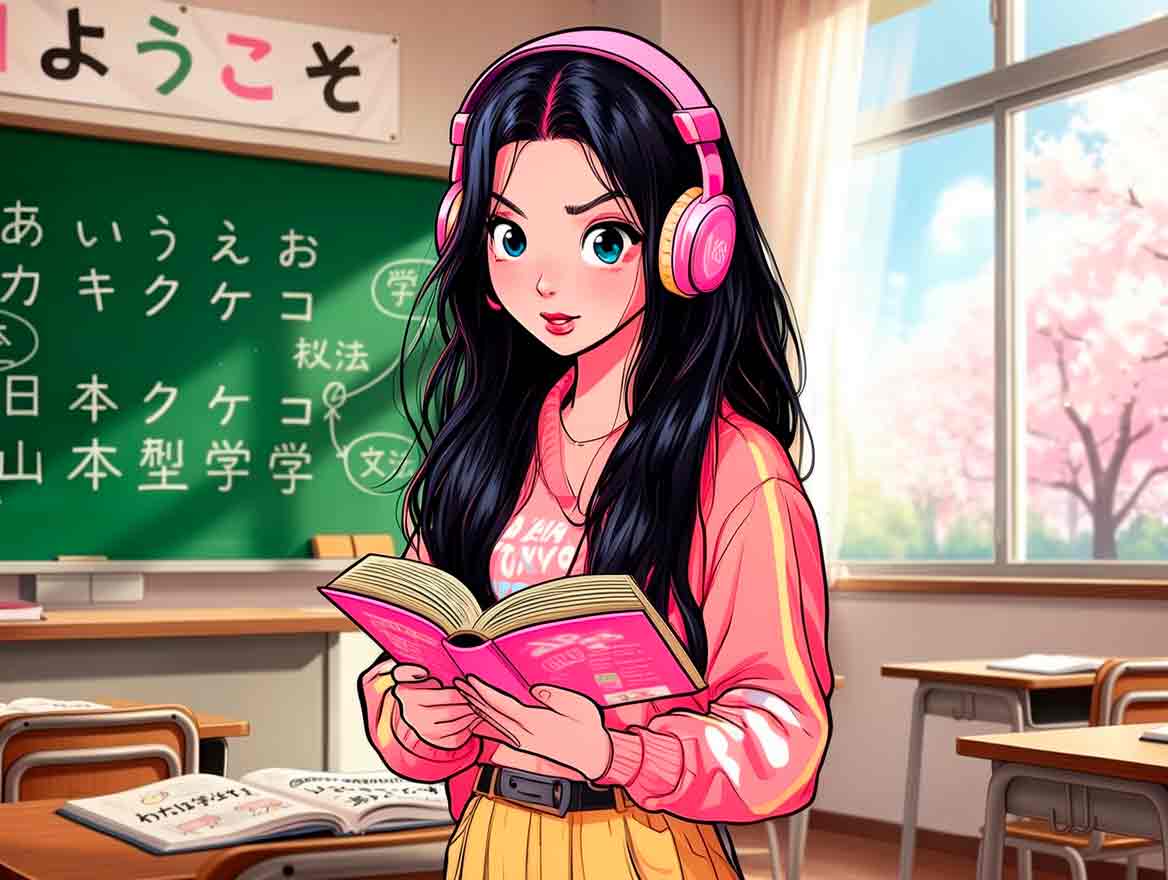 Yumi montre un livre et pose une question