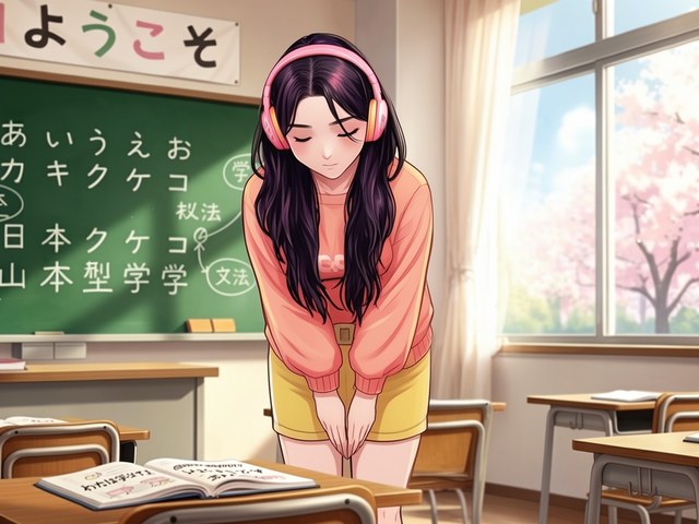 Yumi exécute une inclinaison de salutation